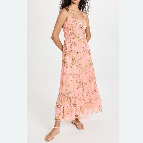 Lost And Wander Sunset Floral Tiered Dress - Picture 1 of 5